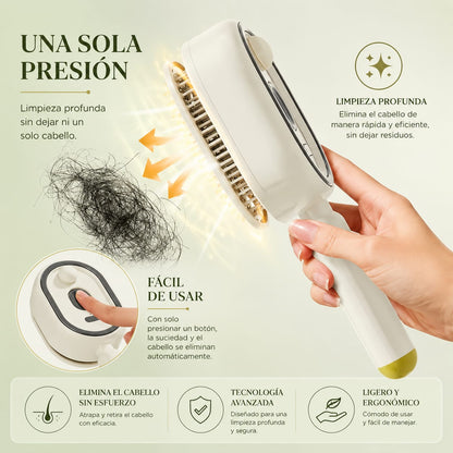 Peine Eléctrico Premium con Niebla Humectante y Masaje Capilar